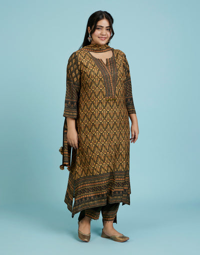 Shades Of Nature Ethnic Printed Workwear Kurta Set