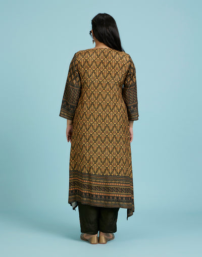 Shades Of Nature Ethnic Printed Workwear Kurta Set