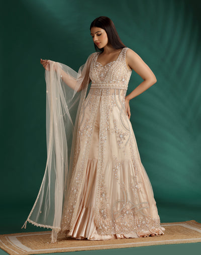 Shellstone Hand Embroidered Designer Pakistani Pallazo Set