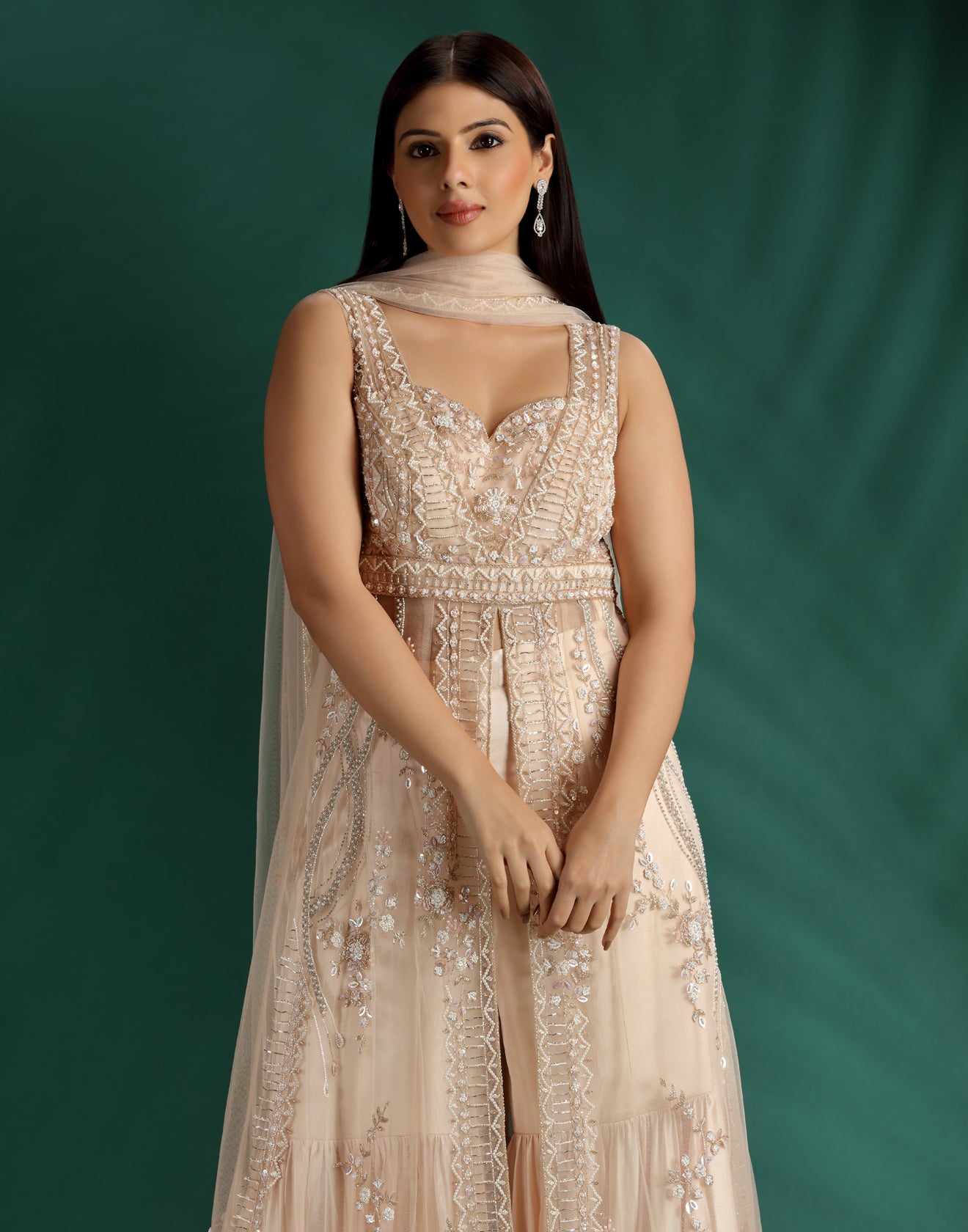 Shellstone Hand Embroidered Designer Pakistani Pallazo Set