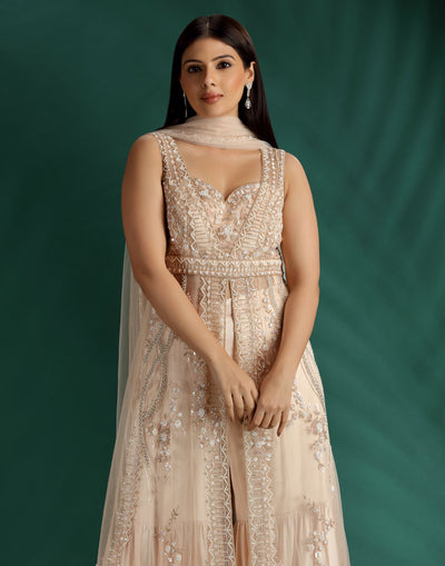 Shellstone Hand Embroidered Designer Pakistani Pallazo Set