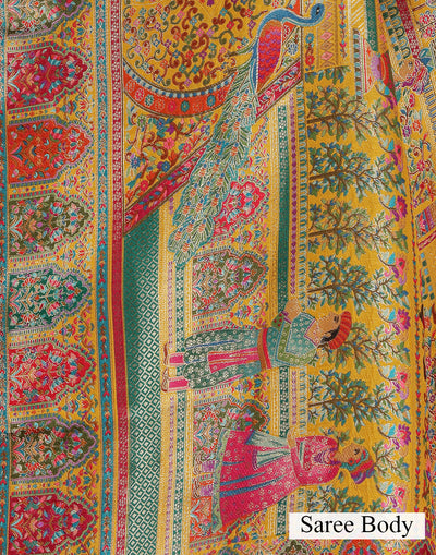 Sunheri Leela Dola Silk Saree