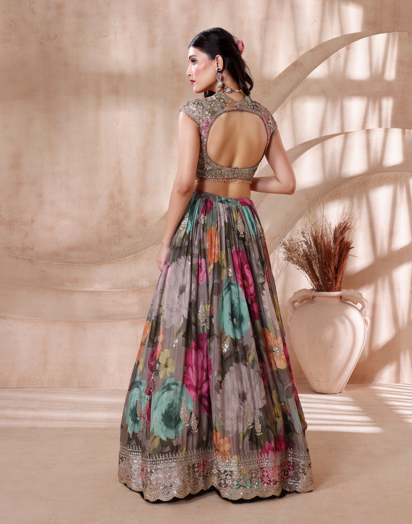 Vibrant Multi Hue Embellished Bridesmaid Lehenga