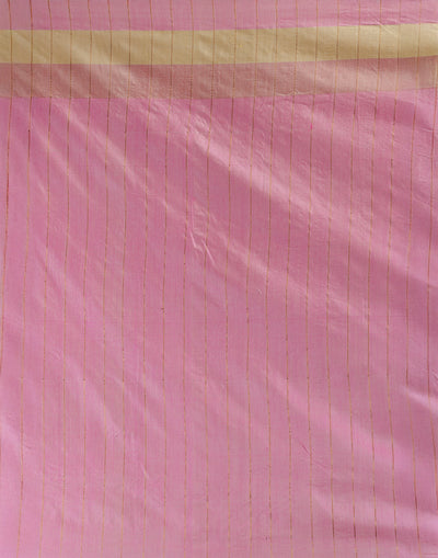 Zari Beige Banarasi Tussar Silk Saree WIth Unstitched Blouse Fabric