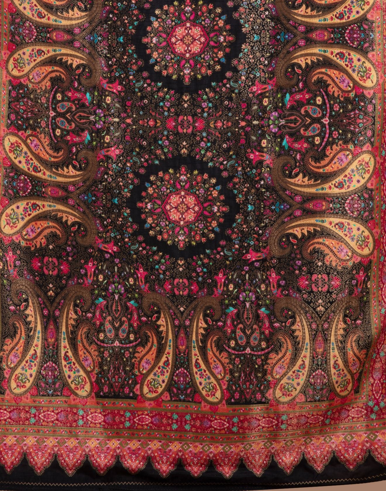 Black And Berry Hues Weave Blended Silk Unstitched Suit Set