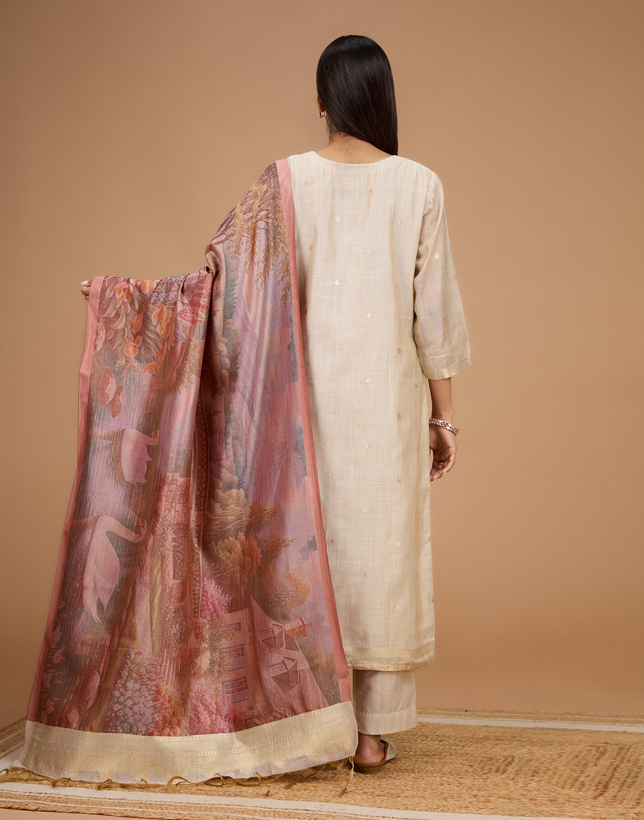 Bloomfield Weave Blended Silk Unstitched Suit Set