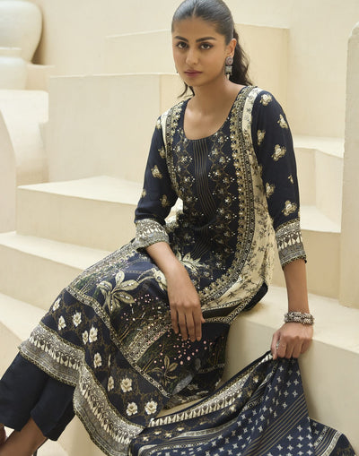 Cosmic Charm Print With Embellishments Kurta Set