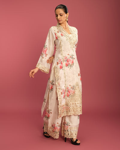 Daisy Dream Floral Printed Crepe Silk Kurta Set