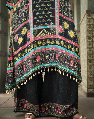 Festive Hues Printed Pure Crepe Kurta Set