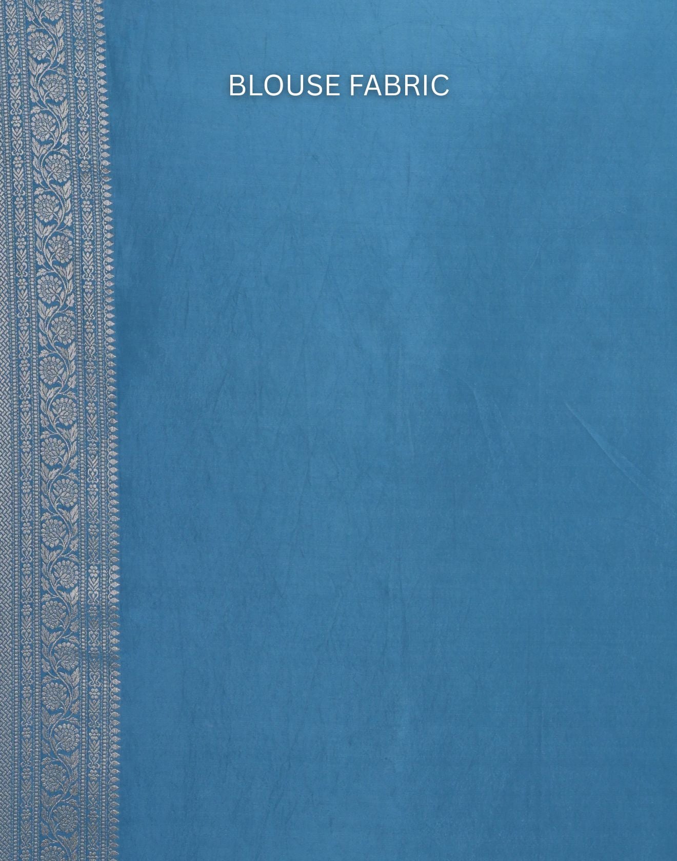 Glacier Blue Dola Silk Saree With Unstitched Blouse Fabric