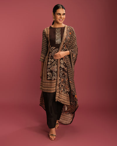 Midnight Charm Printed Kurta Set