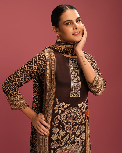 Midnight Charm Printed Kurta Set