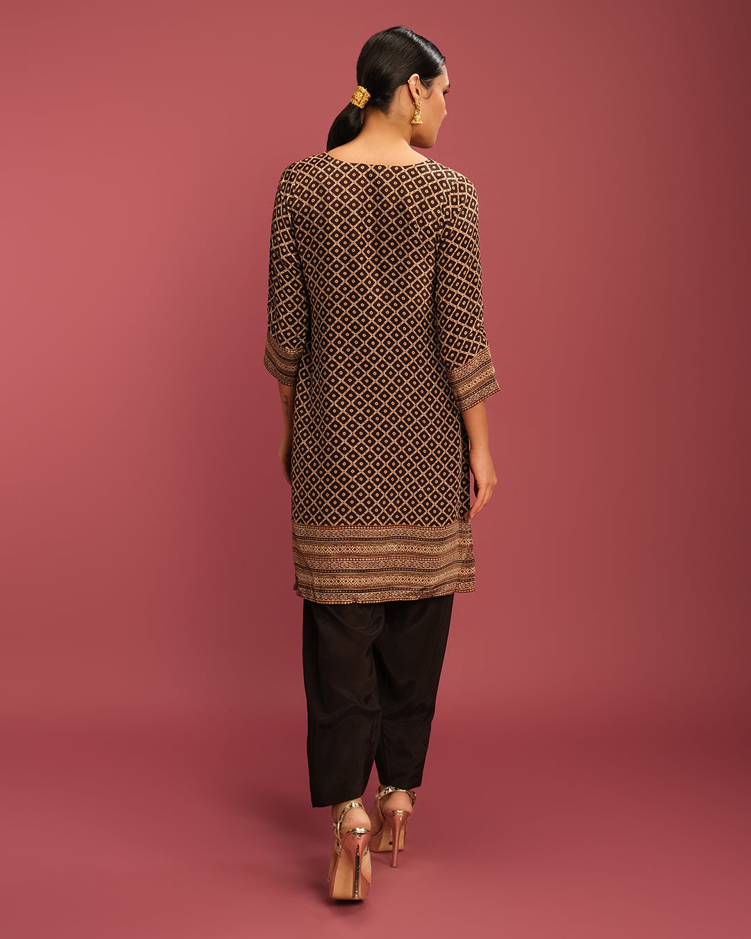 Midnight Charm Printed Kurta Set