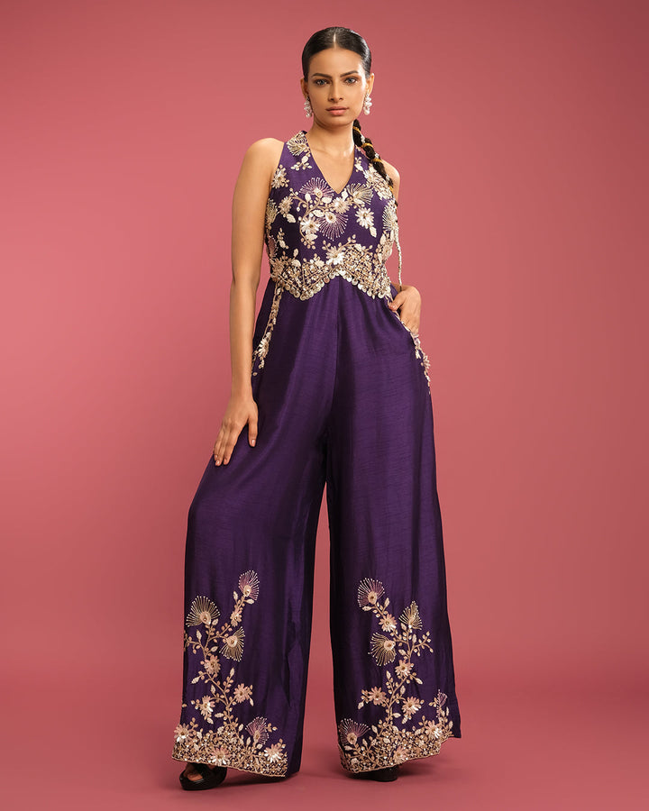 Midnight Orchid Festive Jumpsuit – Roopkala Global
