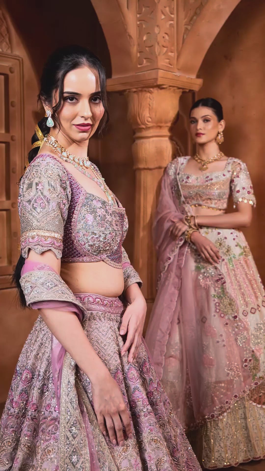 Orchid Bloom Embroidered Bridal Lehenga