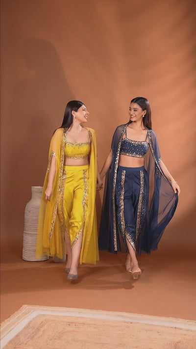 Kesariyaa Charm Festive Fusion Set For Haldi