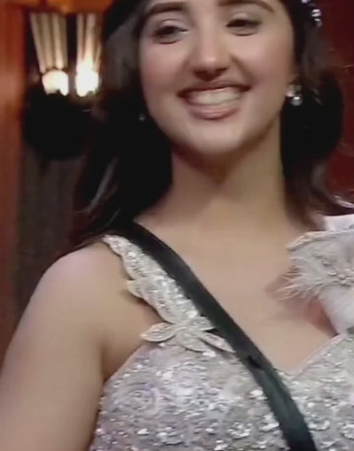 Ashnoor KaurXRoopkala Embellished Ruffle Layered Gown