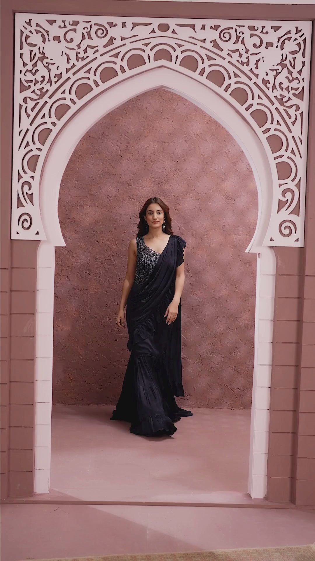 Astral Blue Embellished Bridesmaid Gown