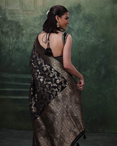 Raatkali Dola Silk Saree With Unstitched Blouse Fabric