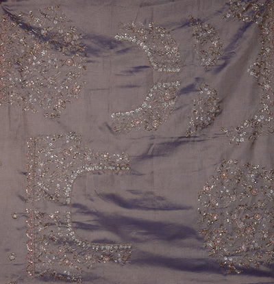 Radiant Iris Hnad Embroidered Bridal Lehenga Set With Unstitched Blouse Fabric