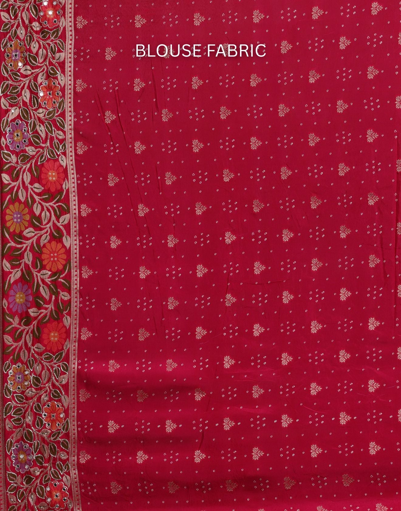 Rani Rangrez Bandhej With Woven Floral Festive Saree