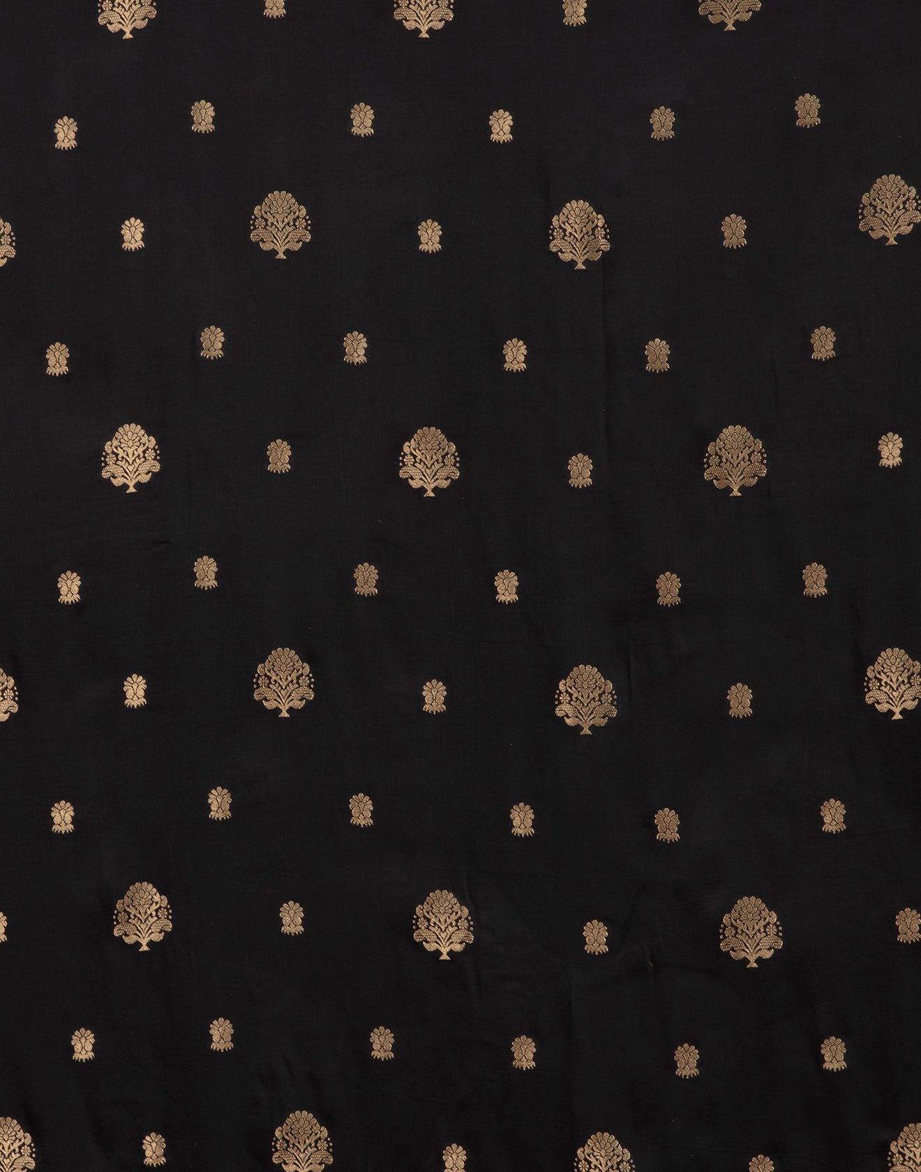 Raven Black With Zari Design Crepe Silk Unstitched Suit Set