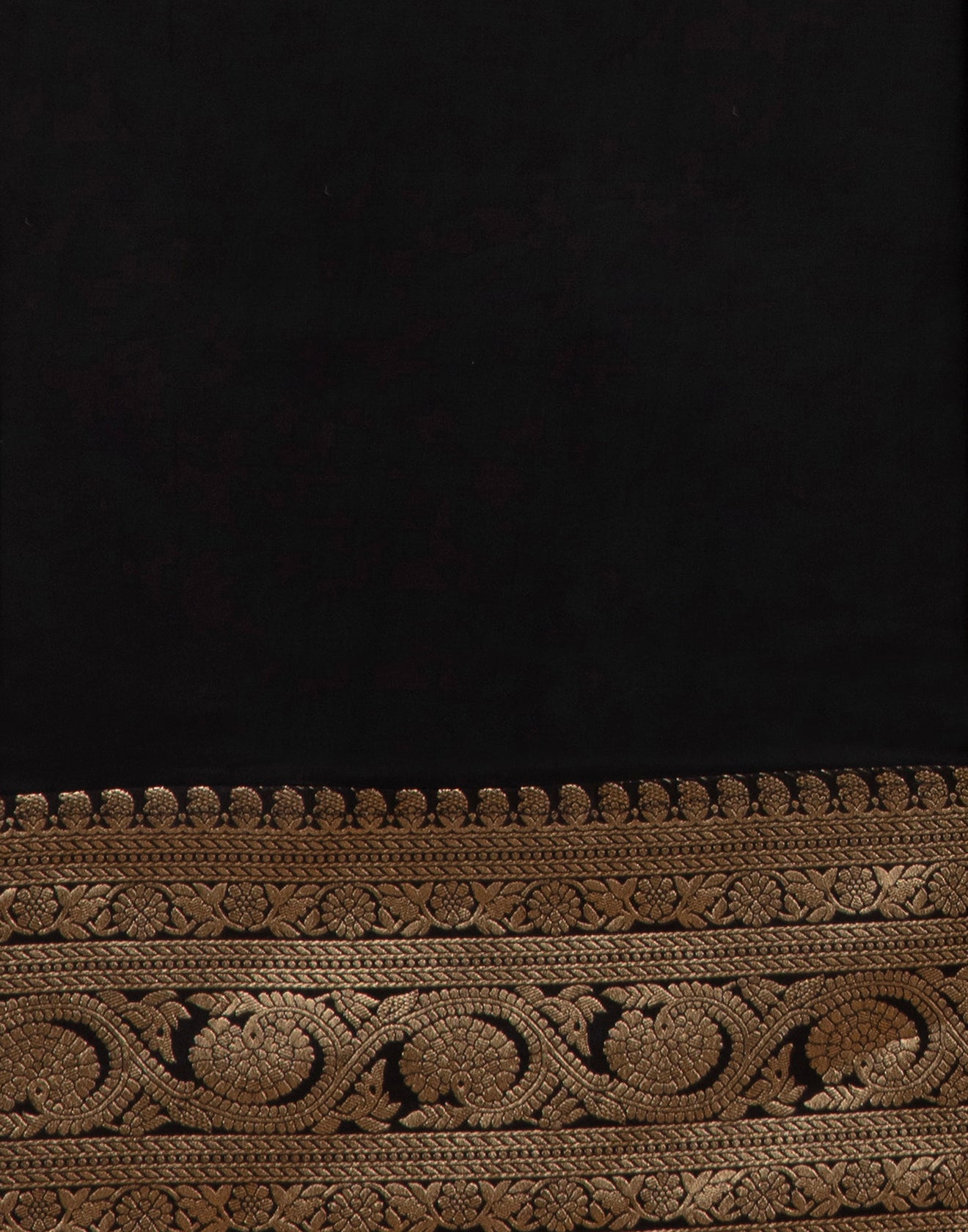 Raven Black With Zari Design Crepe Silk Unstitched Suit Set