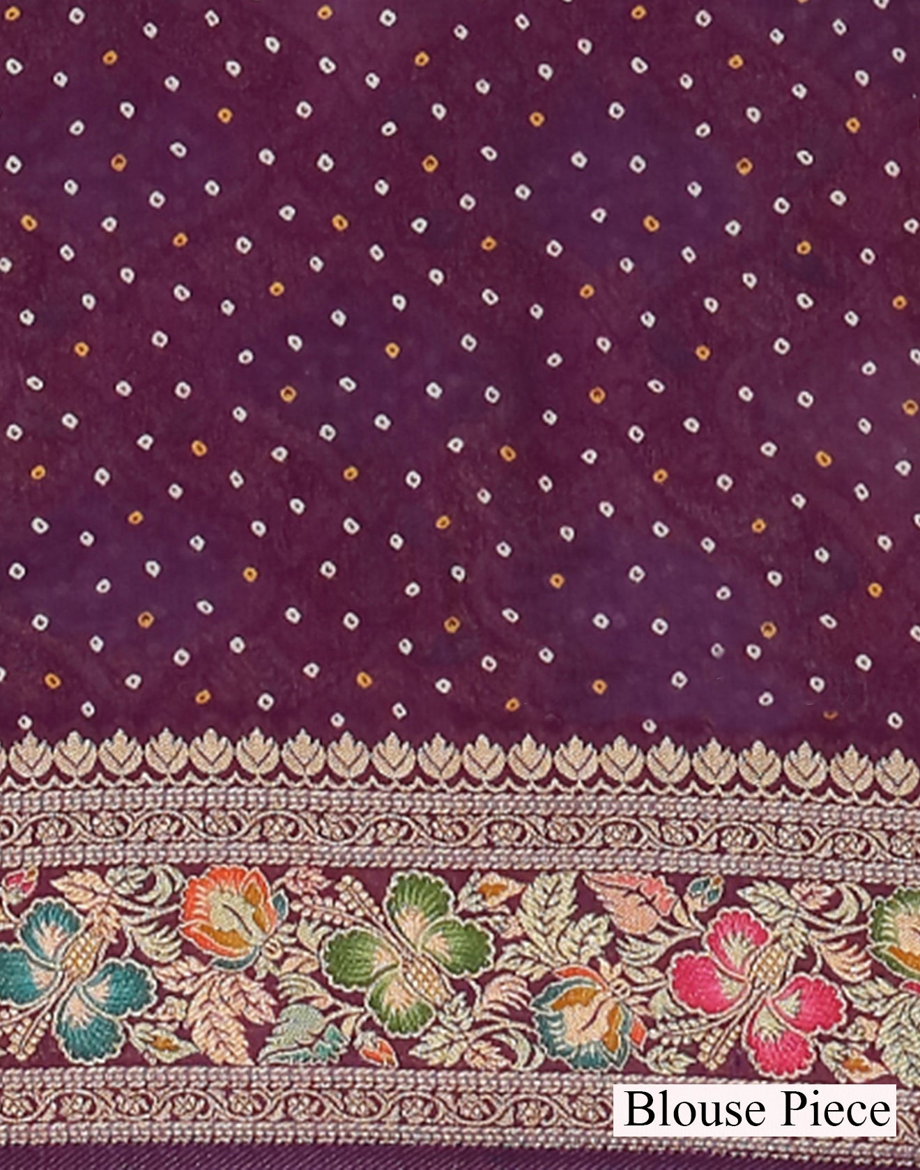 Purple Palette Bandhej Jaal Georgette Saree