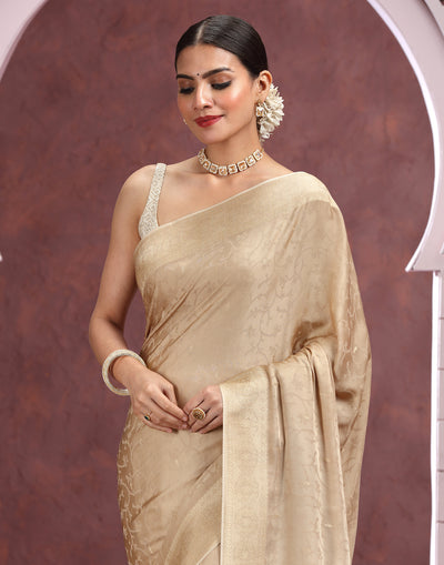 Muted Pearl Dola Silk Saree