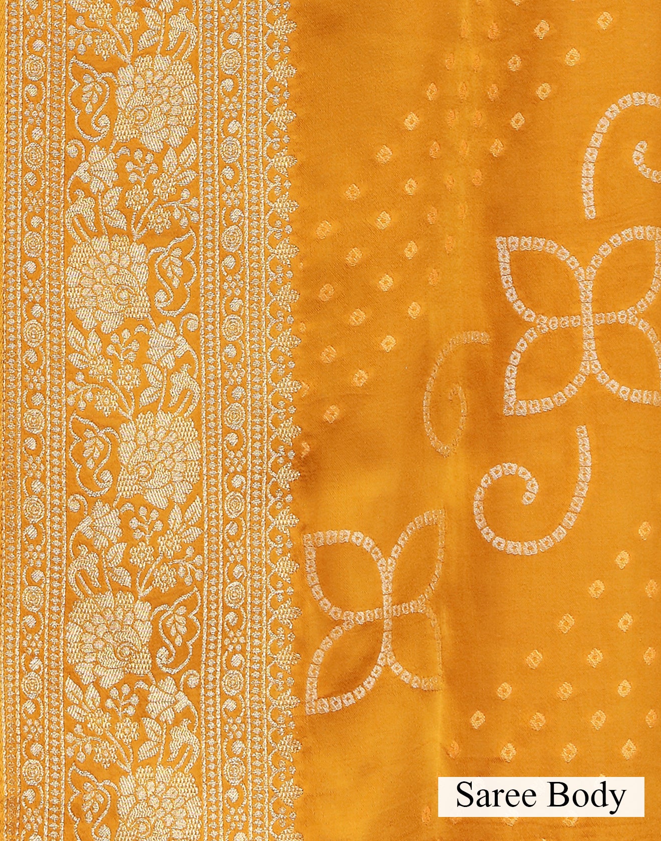 Honey Haze Bandhej Printed Silk Saree