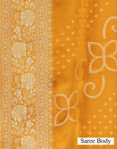 Honey Haze Bandhej Printed Silk Saree
