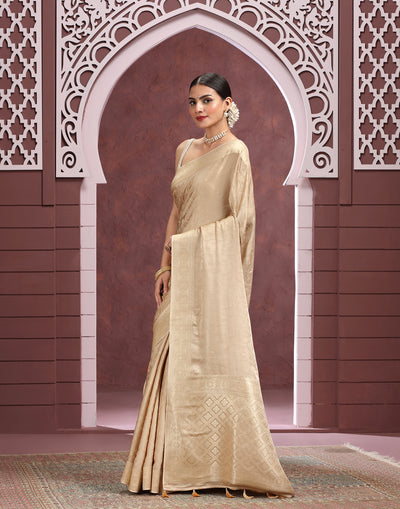 Muted Pearl Dola Silk Saree