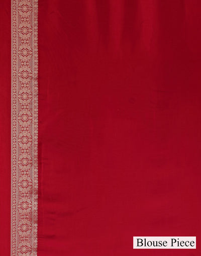 Red Dahlia Dola Silk Saree