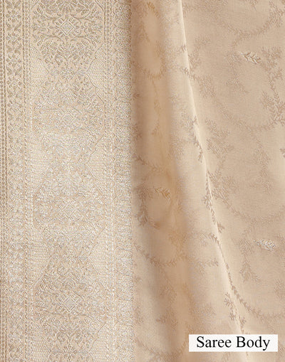 Muted Pearl Dola Silk Saree