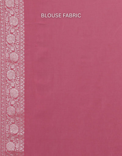 Rosé Coral Dola Silk Saree With Unstitched Blouse Fabric
