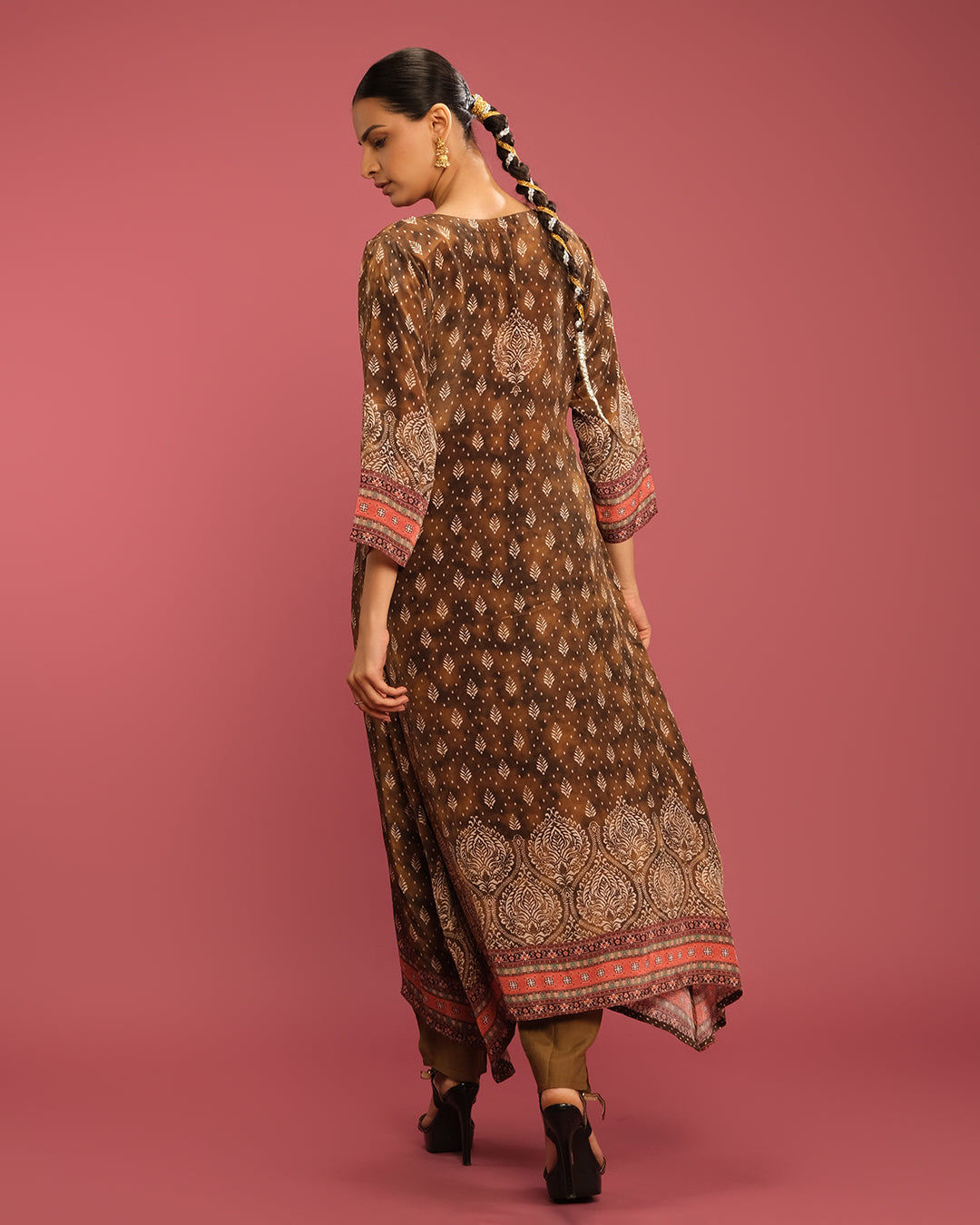 Rustic Olive Printed Kurta Set