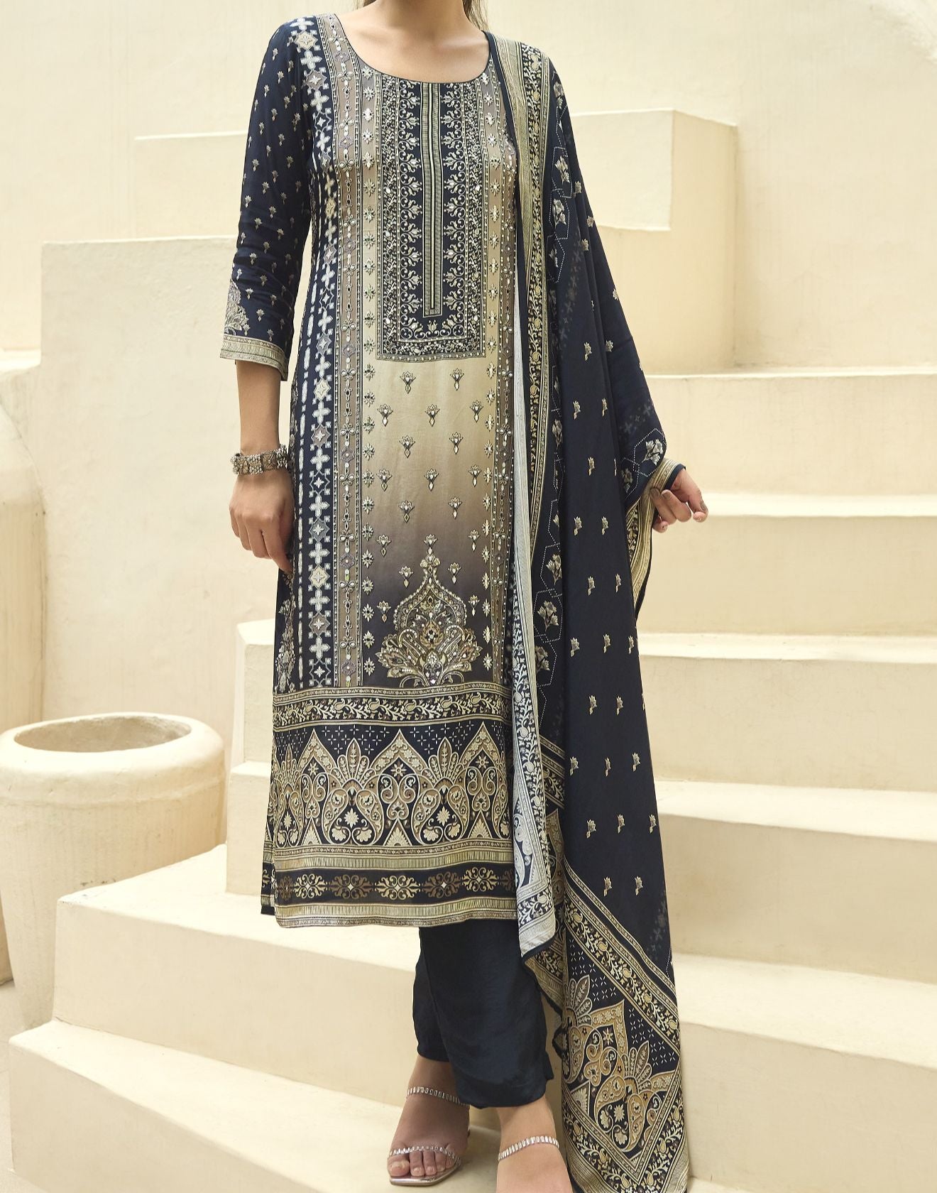 Rustic Vibe Ethnic Printed Kurta Set