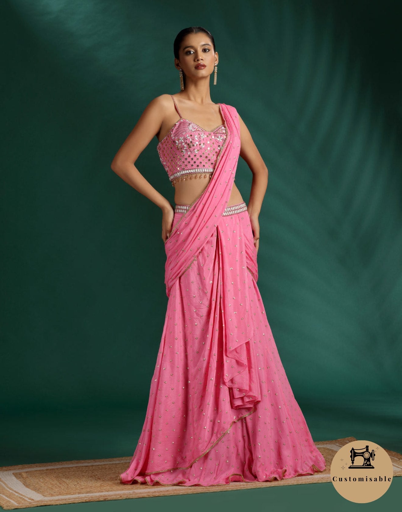 Sakura Sheen Pre-Stitched Cocktail Saree