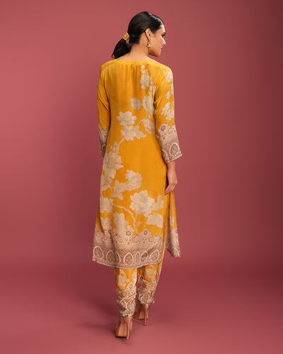 Sunrays Bloom Printed Crepe Kurta Set