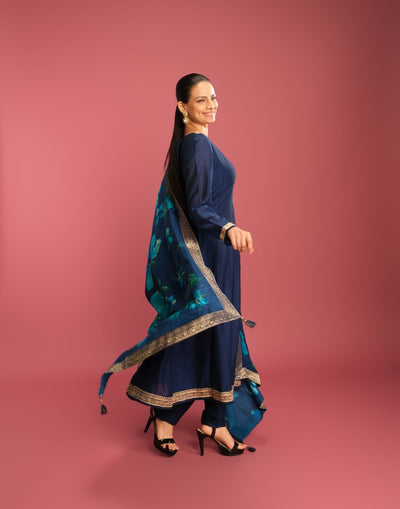 Turquoise Tale Festive Anarkali Suit