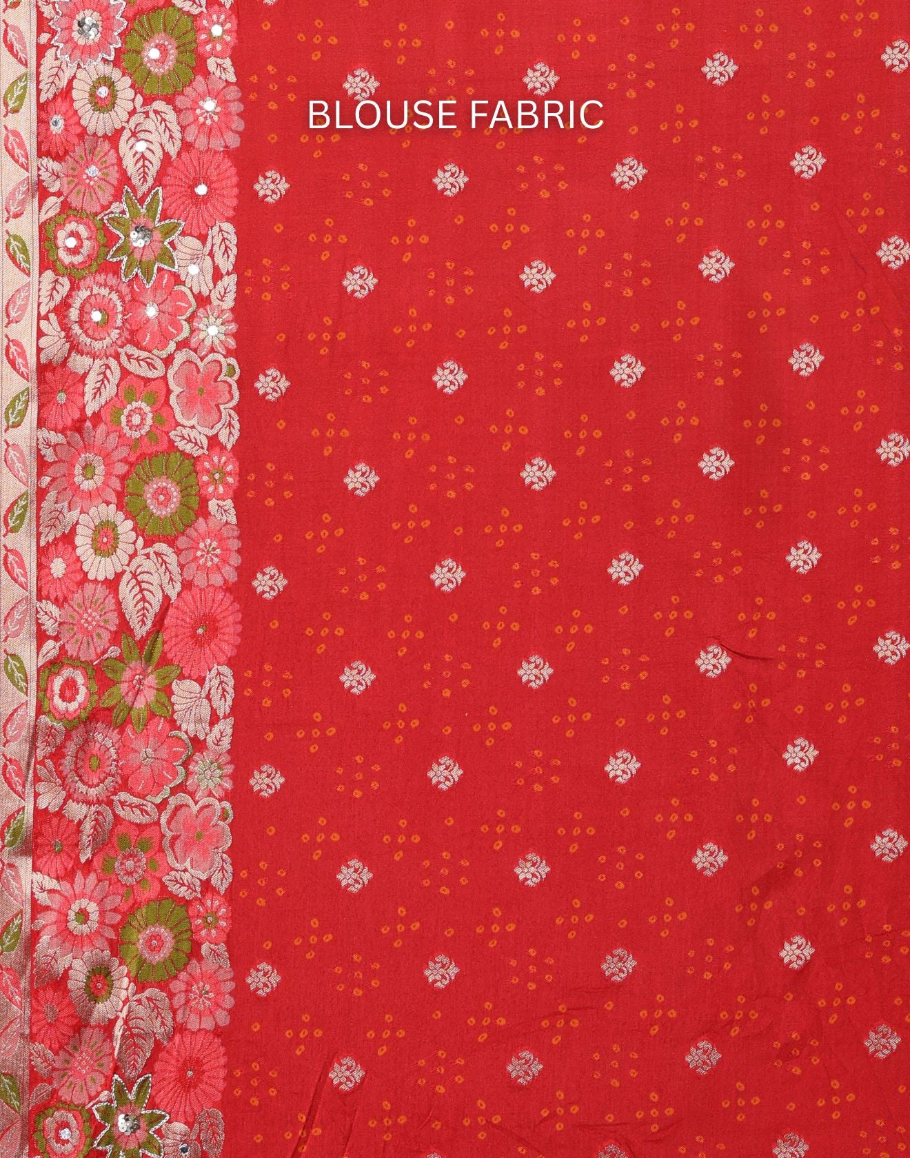 Vermilion Pearl Banarasi Bandhej Silk Saree