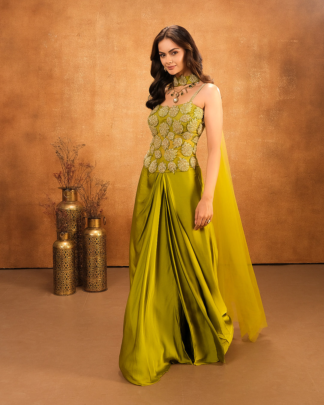 Vibrant Citrus Festive Fusion Drape Set