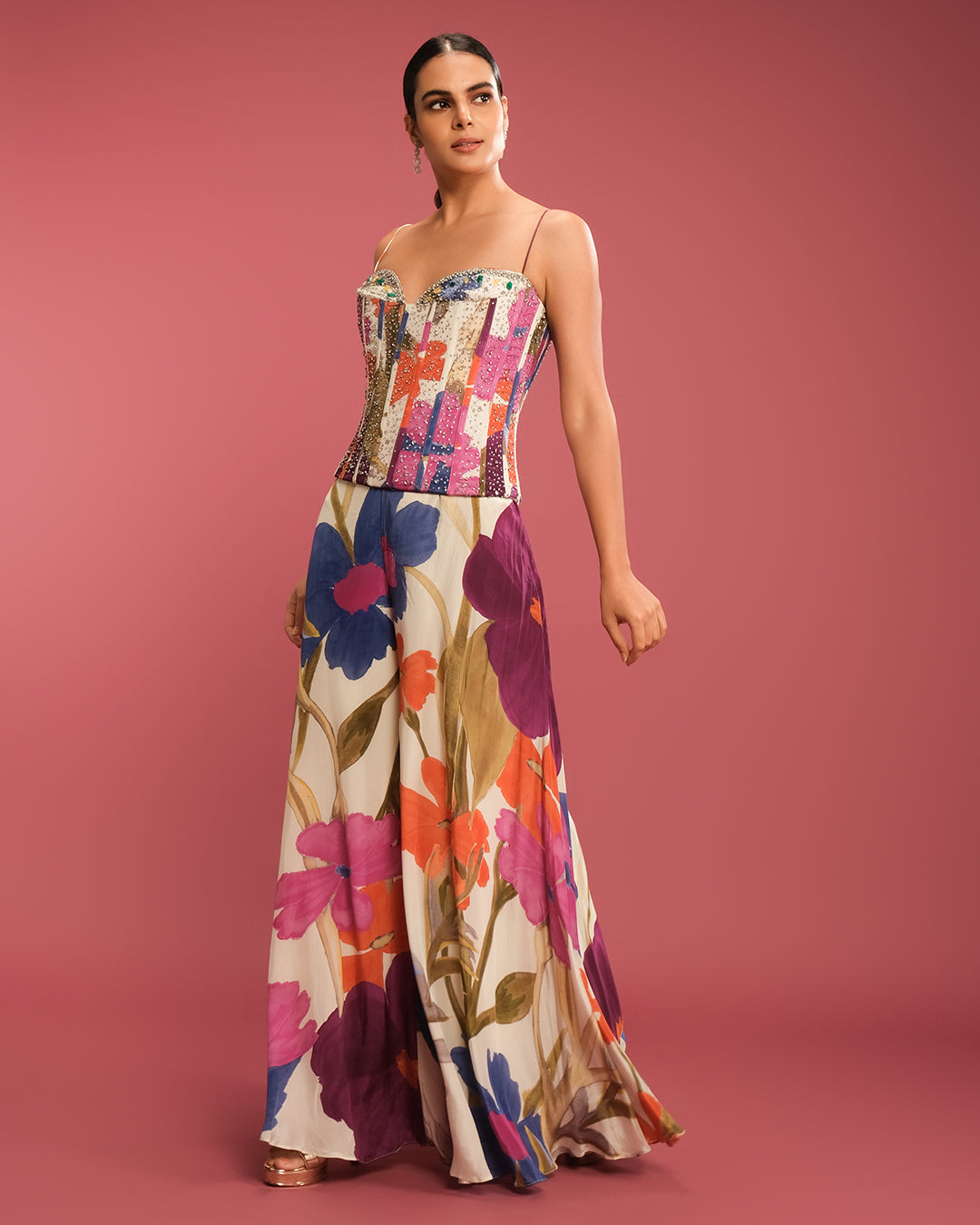 Wild Forest Printed Fusion Corset Set